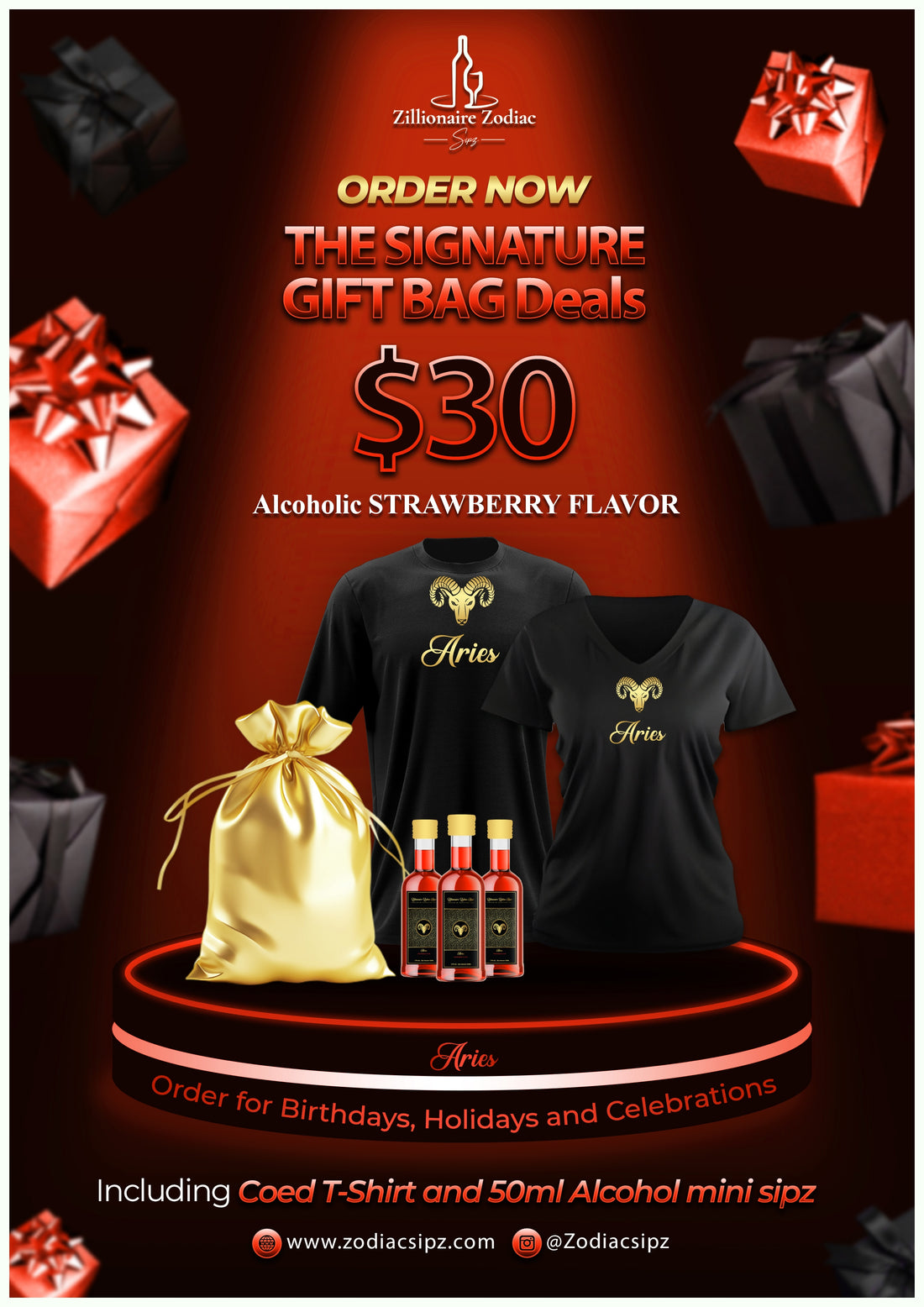 Aries Signature Gift Bags (Alcoholic)