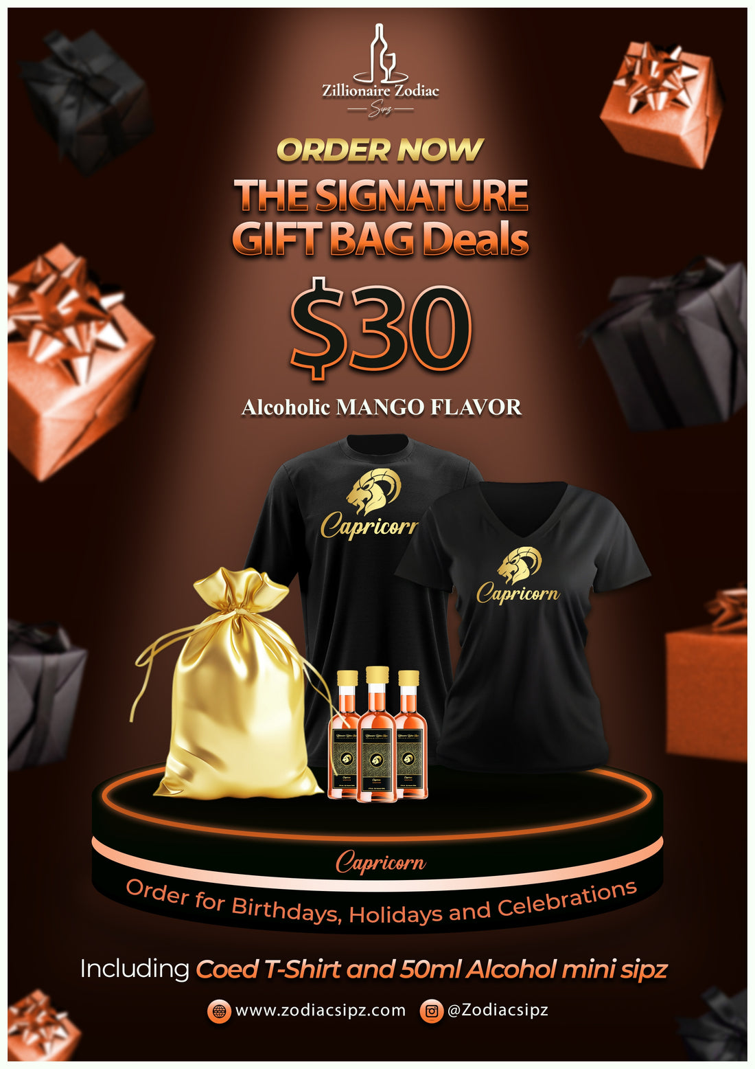 Capricorn Signature Gift Bags (Alcoholic)