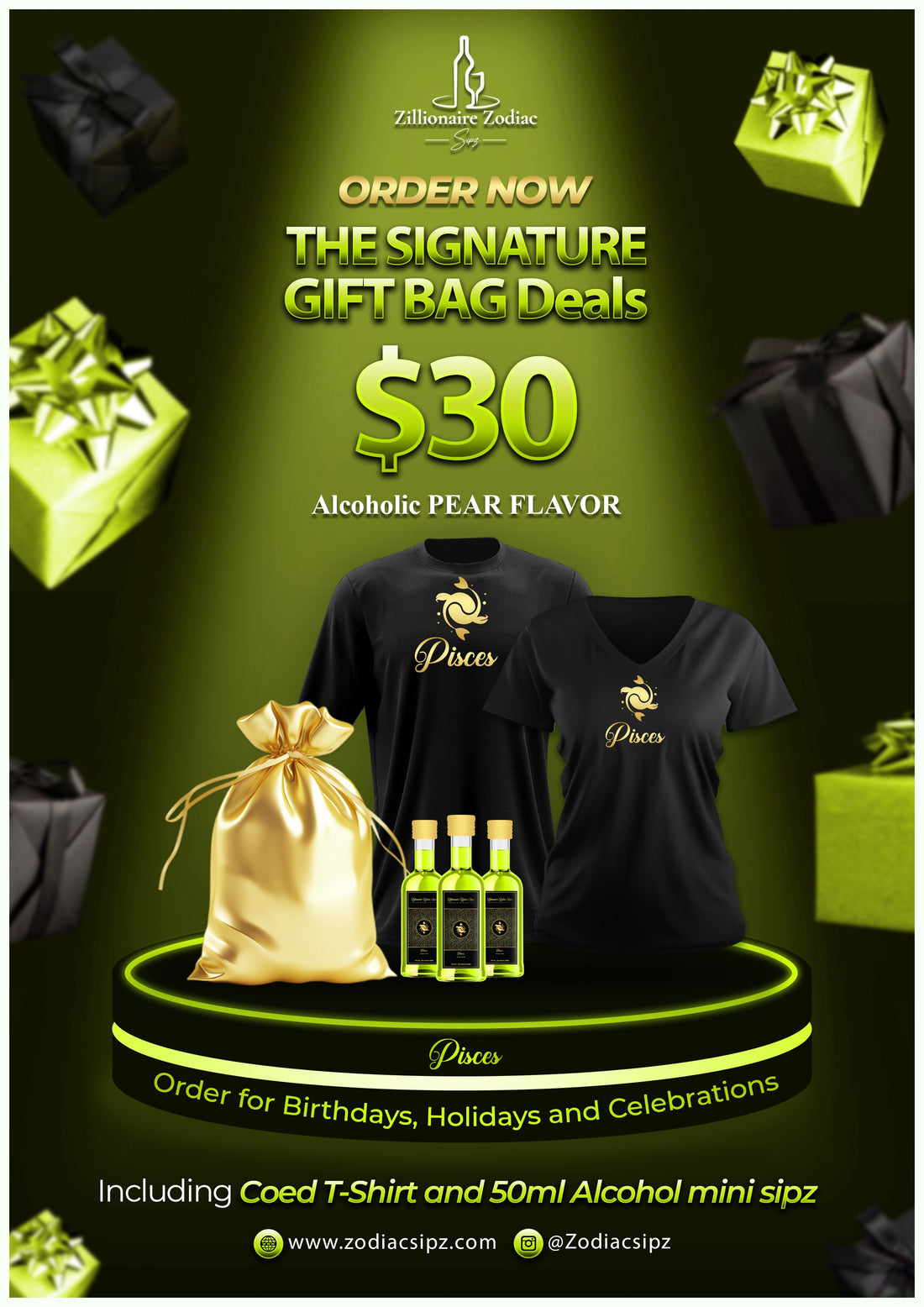 Pisces Signature Gift Bags (Alcoholic)