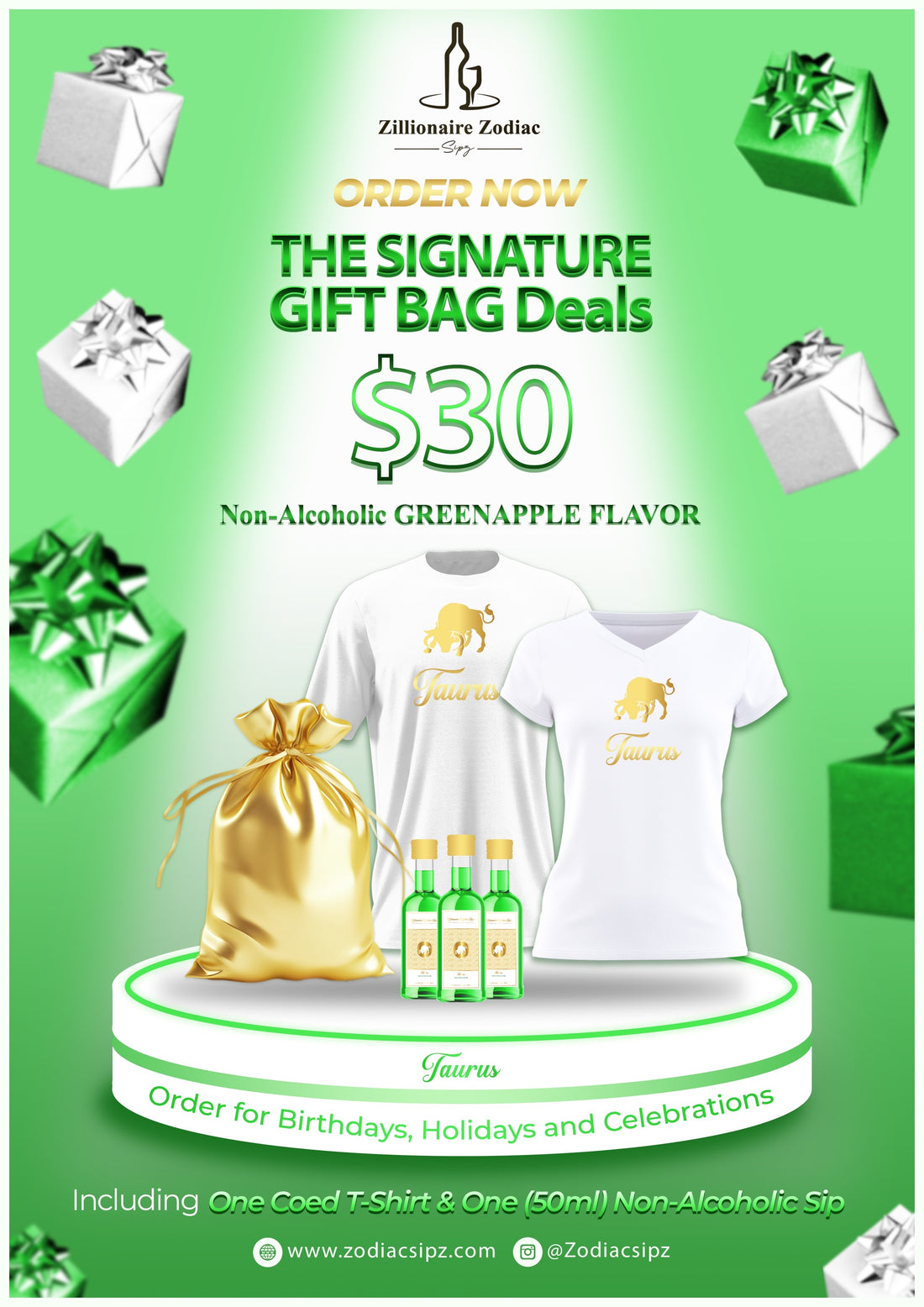 Taurus Signature Gift Bags (Non Alcoholic)